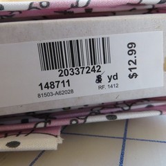 By The Yard, Hello Kitty On Light Pink~ $3.99 Ships ANY Amount Of Cotton Fabric