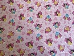 Fabric Flannel Cotton Disney princesses 43”x 28” 239