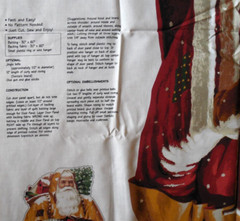 NEW Daisy Kingdom Cut & Sew Fabric Panel “Vintage Santa” Door Panel 60×35
