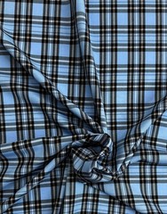 100% Polyester Plaid Poplin Weave 58″ Wide Fabric Wrinkle Resistant Non-Stretch