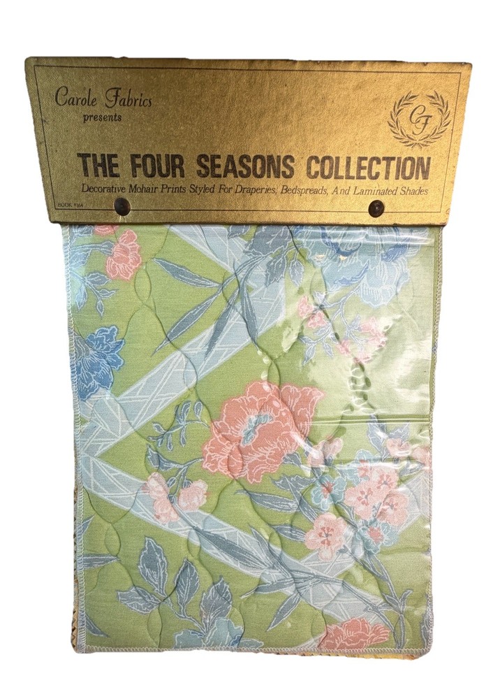 VTG 70s MCM Carole Fabrics Sample Book 10.5″ x 15.5″ 70s Colors for Crafting
