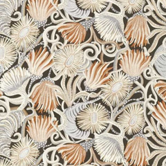 HARLEQUIN CURTAIN FABRIC DESIGN Montipora 1.8 METRE HARISSA/SLATE/INSENCE COTTON