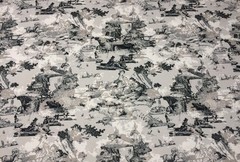 PREMIER PRINTS BIRMINGHAM MERCURY COUNTRY TOILE WORN AWAY FABRIC BY THE YARD