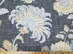 Bronte in Graphite BTY Richloom 100% Cotton Slub Duck 54″ Wide Black Yellow