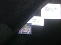 JOHNSTONS OF ELGIN 100% CASHMERE “Dark Navy” COATING/JACKETING FABRIC = 2.3 m