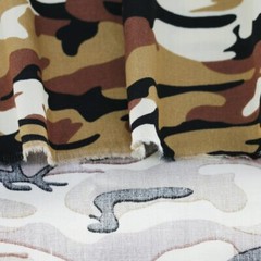 1 Yard Fashion Army Green Camo Camouflage Print Cotton Material Fabrics Poplin