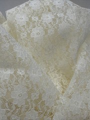 IVORY FLORAL OVERLAY LACE FABRIC 31″x45″