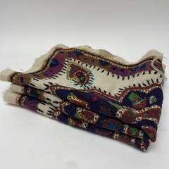 Lot 2 Woven Fabric Yarn Dyed Unique Geometric Patterns – 23.5″ x 19 in