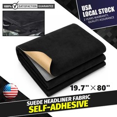 Car Headliner Faux Suede Fabric 19.7″×80″ for Interior Headliner Cards Door Dash