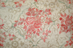 2 yds Fabricut Fabric Trento Blossom Linen Cabbage Roses Upholstery 54″ x 75″