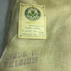 Belgian Linen Pure WHITE WORTH Fabric Belgium Yards 36.25″ Width 3 Yards Plus