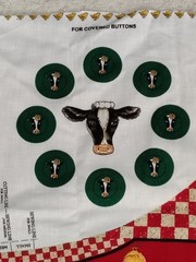Country FARM Cow Sunflower VEST Fabric Panel Adult NEW American Homestead