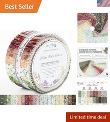 18 Options-100% Cotton Jelly Roll Fabric Precut Strips for Quilting, Crafting…