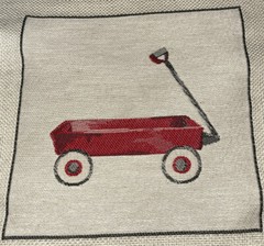 Square By Design Toys With Wheels Fabric pillow Chair Cover Embroidered USA