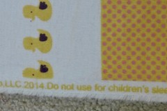 By 1/2 Yd, Pink White & Yellow Baby-Girl Patch on Flannel, Springs, B1624