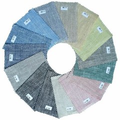 VINTAGE YARN DYED HERRINGBONE STRIPE LINEN/COTTON FABRIC CURTAIN UPHOLSTERY 54″W