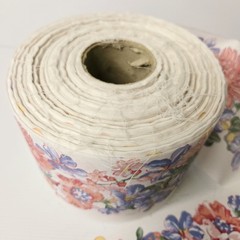 Fabric Roll – Border Fabric Pink & Purple Flowers/floral Sewing Or patchwork
