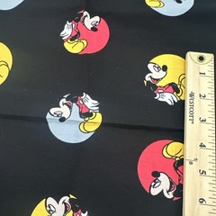 Mickey Mouse in Dots Disney Springs Creative Products fabric Black 12.5×44″