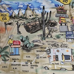 Route 66 Fabric Robert Kaufman Retro