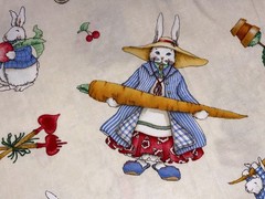 By 1/2 Yd Grounded In Love Rabbit Bunny Spring Vegetable Wecker Frisch SSI BTHY