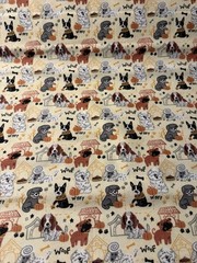 super snuggle flannel fabric- Fall Pups. 8 Yards
