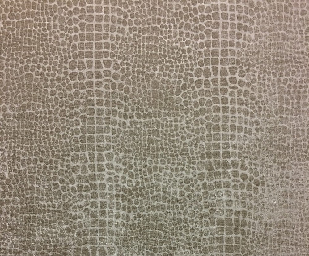 BALLARD DESIGNS KYLIE LINEN BEIGE TEXTURED VELVET CROCODILE FABRIC BY YARD 56″W