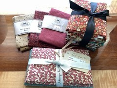 15 Assorted Fat Quarters In Shades Of Browns And Greens