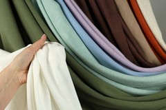 Heavy Slub Linen Blend Fabric, Rayon Blend for Boho Dresses, Curtains, 51-53″