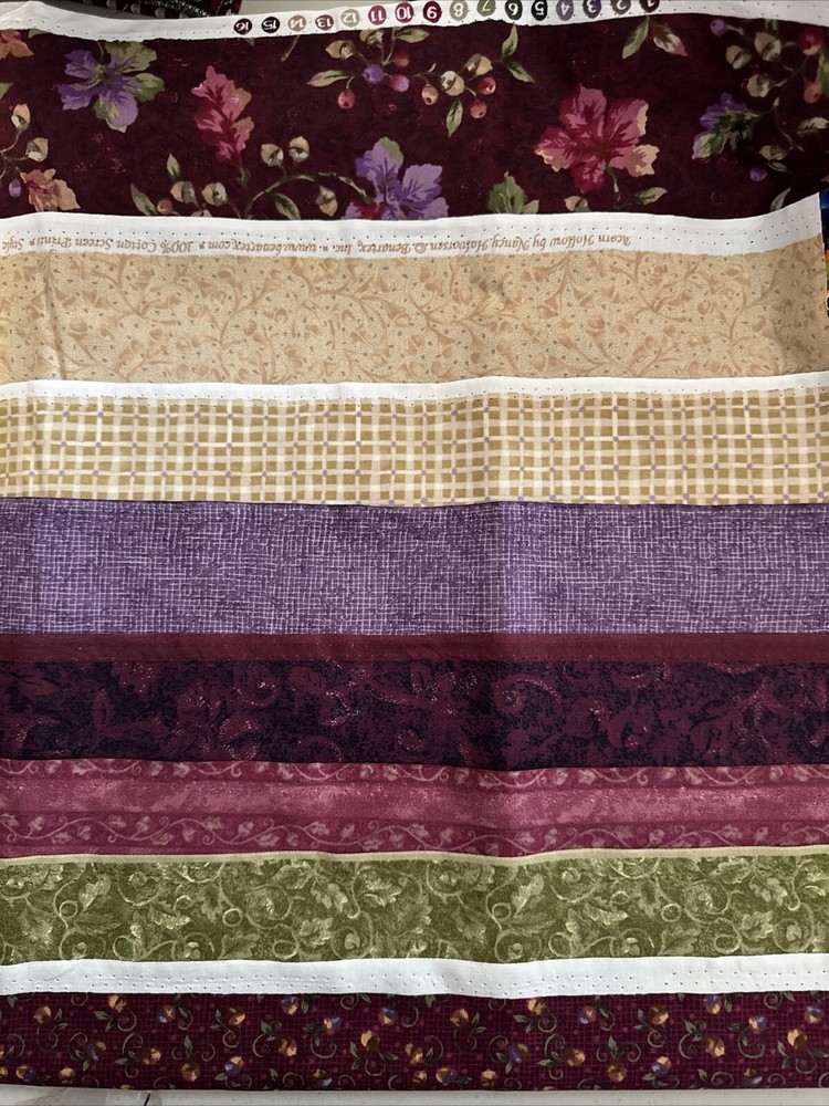 Fabric 100% cotton (8) fat quarters each 18” x 22” quilt shop quality