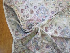 Etamine Paris Pastel Floral Print Fabric Cotton Or Blend 84″L x 60.50″W