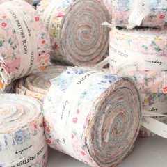 2.5 Inch Jelly Roll Fabric Strips Assorted Bundle,100% Cotton Precut Floral Fabr