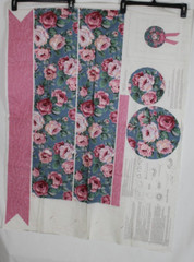 Garden Party Hat Fabric Panel Pink Floral Cranston Shabby Chic Cut & Sew Vintage