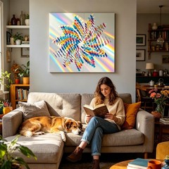100 Pc Double-sided Rainbow Acrylic Sheets Mini Holographic Acrylic Blocks