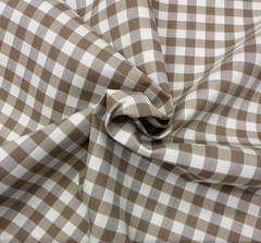 BALLARD DESIGNS SUNBRELLA GALE FAWN GINGHAM CHECK OUTDOOR FABRIC BY YARD 54″W