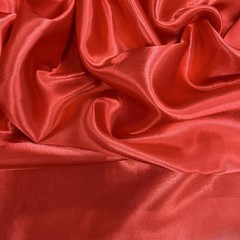 Mara SCARLET RED Polyester Charmeuse Satin Fabric by the Yard for Bridal Dresse