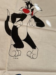 Looney Tunes Vintage Cotton Fabric 45.5in x 32in- Cold Water Rinsed