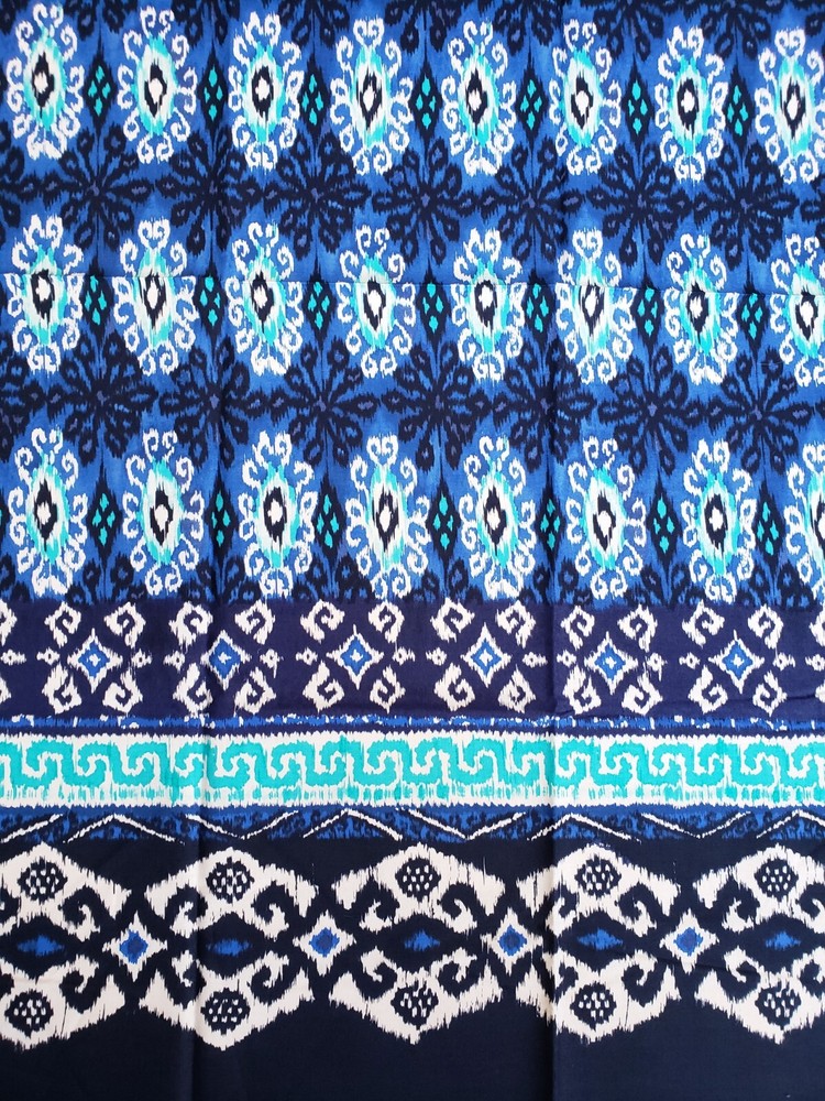 Michael Miller Fabric Yasmin Blue Ikat Border 1 Yard x 44″ CX5541