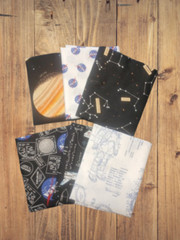 6 Fat Quarters – Assorted Outer Space by NASA Black Fat Quarter Bundle