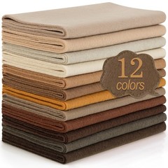12 Rolls 8″x35″(20.5x90cm) 1.4mm Thick Soft Felt Fabric Sheet 12 Assorted Bro…