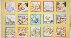 Baby Nursery Fabric Babies Scenes Cute Cotton #1827 Elizabeths Studio 24″ PANEL