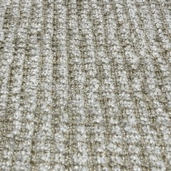 Fabric Remnant White And Beige Boucle High Durability Perfect For Throw Pillows