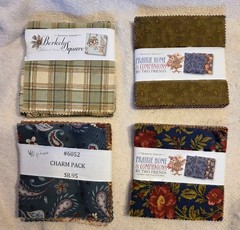 Charm Pack Fabric 5” Squares Various Patterns Vintage Quilting Fabric LOT