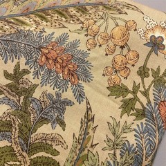 House N Home Fabrics Vintage Fabric Panel 50×50 Beige Botanical 1978 Floral Fern