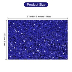 Sequin Fabric Bright Blue, 5 Yards Length 3.9 Ft Wide Velvet Fabric