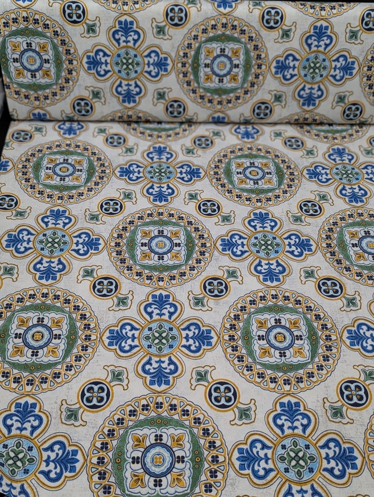 4.5 Yard Outdoor Fabric Lot Medallion Stain Mildew UV-Resistant 54in JoAnn