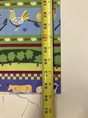 Springs Country Life Border Stripe Farm Fabric 68” Chicken Cow Horse Duck 5523