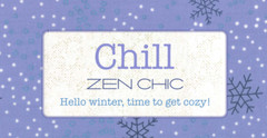Moda CHILL SPOTTED 1660 126M Blue Gold Dots ZEN CHIC Quilt Fabric WINTER