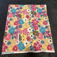 JOANN Flannel 2 Plus Yards, Bright Floral, Flowers Blue Red Pink White, Jo-Ann