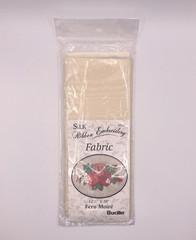 Bucilla Silk Ribbon Embroidery Fabric, Ecru Moire 12.5 X 20 inches. Unused.