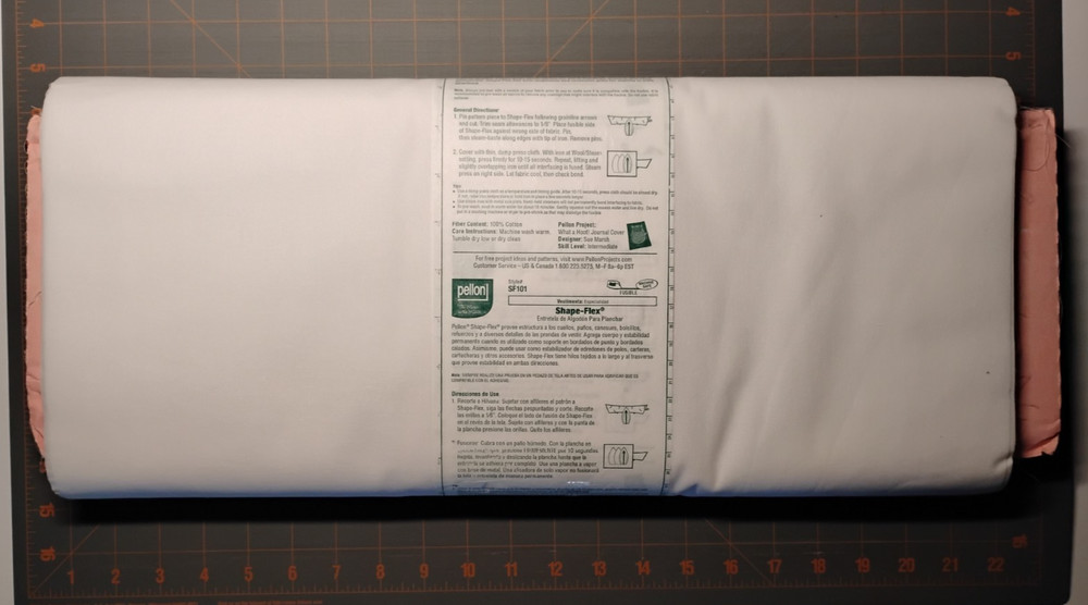 Pellon SF101 Shape-Flex Cotton Fusible Med Weight Woven Interfacing White BTY